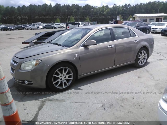 1G1ZK57768F243184 - 2008 CHEVROLET MALIBU LTZ TAN photo 2