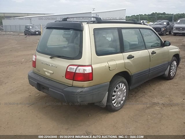 JF1SF63571H708630 - 2001 SUBARU FORESTER L GOLD photo 4