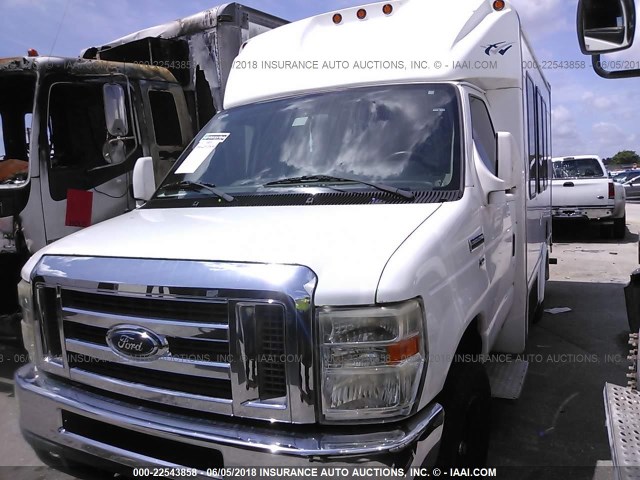 1FDWE3FL1BDA27178 - 2011 FORD ECONOLINE E350 SUPER DUTY CTWAY VAN WHITE photo 2