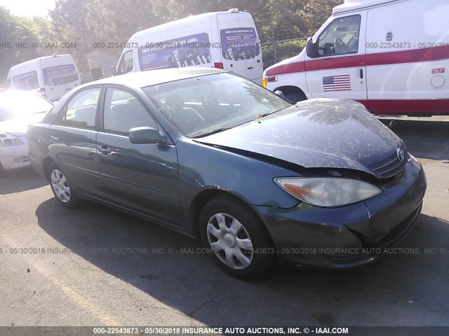 4T1BE32K92U625336 - 2002 TOYOTA CAMRY LE/XLE/SE მწვანე ფოტო 1