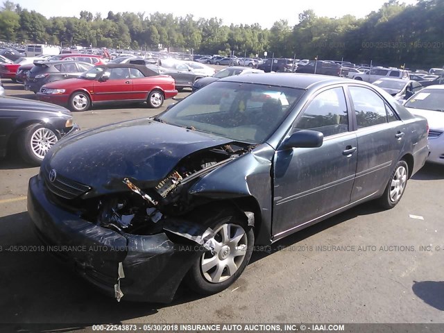 4T1BE32K92U625336 - 2002 TOYOTA CAMRY LE/XLE/SE მწვანე ფოტო 2