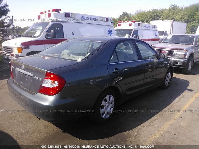 4T1BE32K92U625336 - 2002 TOYOTA CAMRY LE/XLE/SE მწვანე ფოტო 4