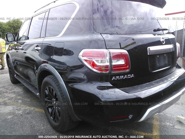 JN8AY2NF0H9304088 - 2017 NISSAN ARMADA PLATINUM BLACK photo 3