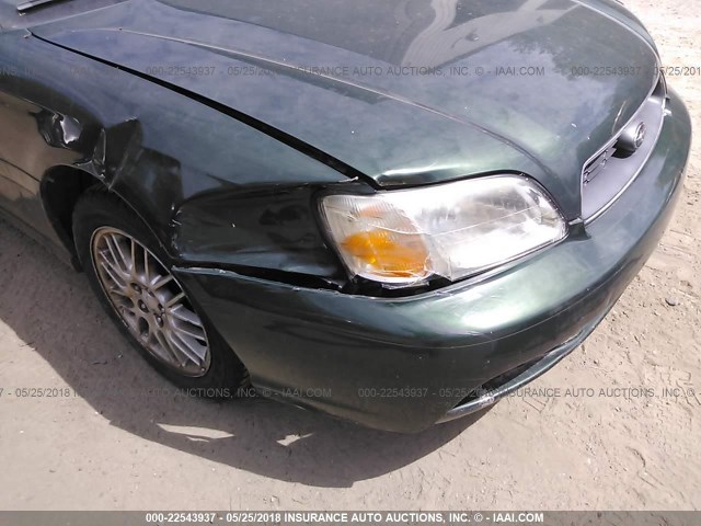 4S3BH635537303380 - 2003 SUBARU LEGACY L/L SPECIAL GREEN photo 6