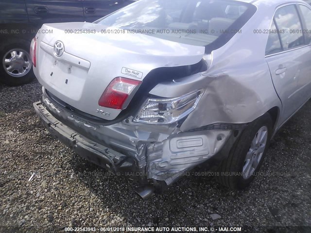 4T1BE46K08U249683 - 2008 TOYOTA CAMRY CE/LE/XLE/SE SILVER photo 6