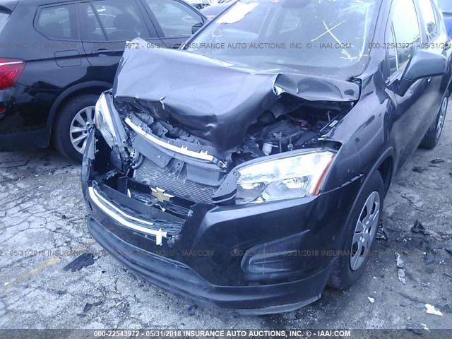 3GNCJKSBXGL235126 - 2016 CHEVROLET TRAX LS GRAY photo 6