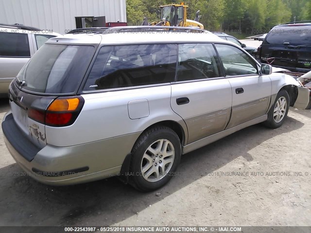 4S3BH675037615584 - 2003 SUBARU LEGACY OUTBACK AWP SILVER photo 4