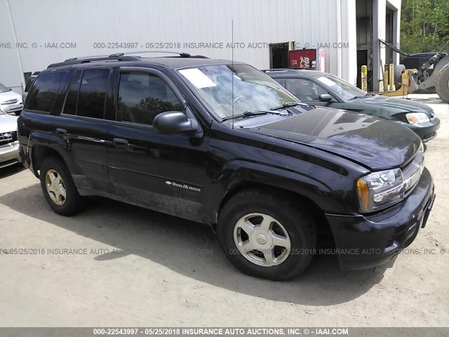 1GNDT13S222439940 - 2002 CHEVROLET TRAILBLAZER  BLACK photo 1