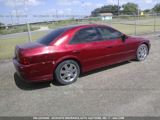 1LNHM87A74Y642934 - 2004 LINCOLN LS MAROON photo 4