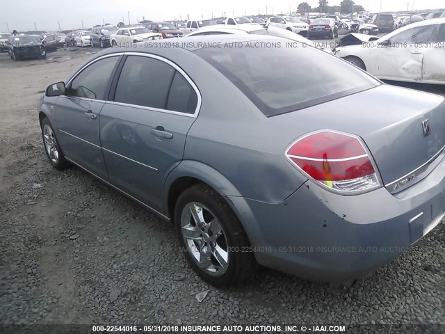 1GEZS57N78F207214 - 2008 SATURN AURA Light Blue photo 3