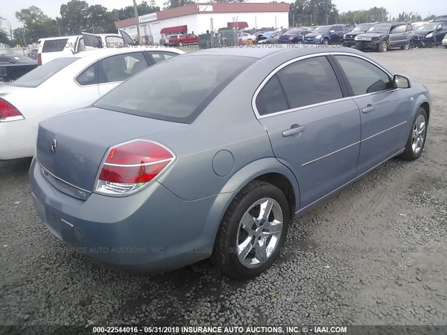 1GEZS57N78F207214 - 2008 SATURN AURA Light Blue photo 4