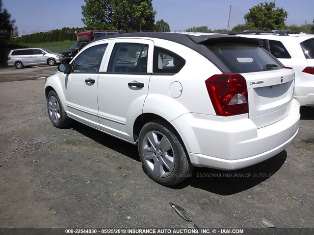 1B3HB48B07D113820 - 2007 DODGE CALIBER SXT WHITE photo 3