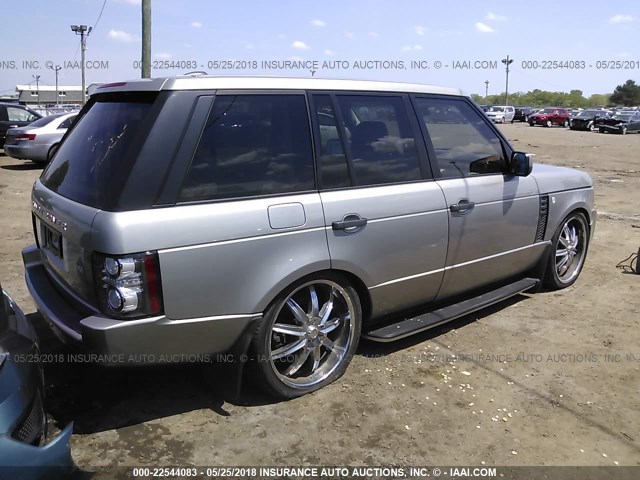 SALME1D48BA357387 - 2011 LAND ROVER RANGE ROVER HSE SILVER photo 4