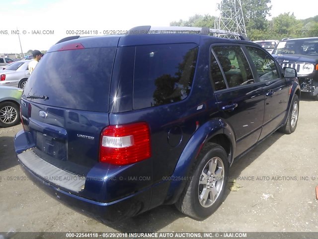 1FMZK03185GA74363 - 2005 FORD FREESTYLE LIMITED BLUE photo 4