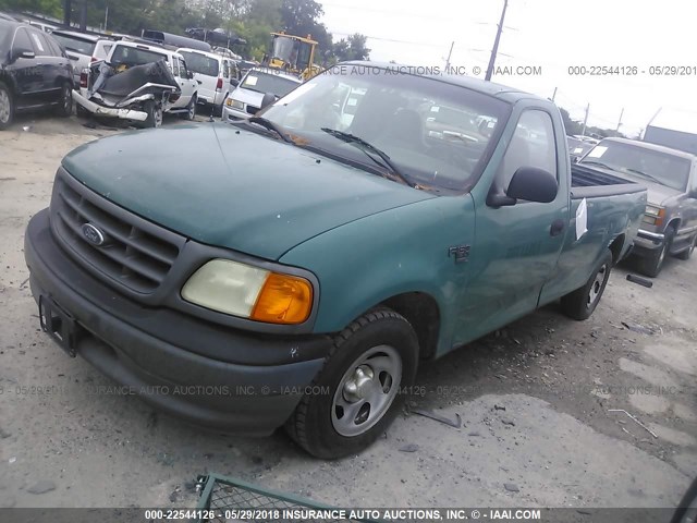 2FTRF17W14CA31651 - 2004 FORD F-150 HERITAGE CLASSIC GREEN photo 2