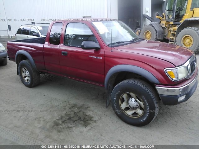 5TEWM72N72Z888930 - 2002 TOYOTA TACOMA XTRACAB RED photo 1