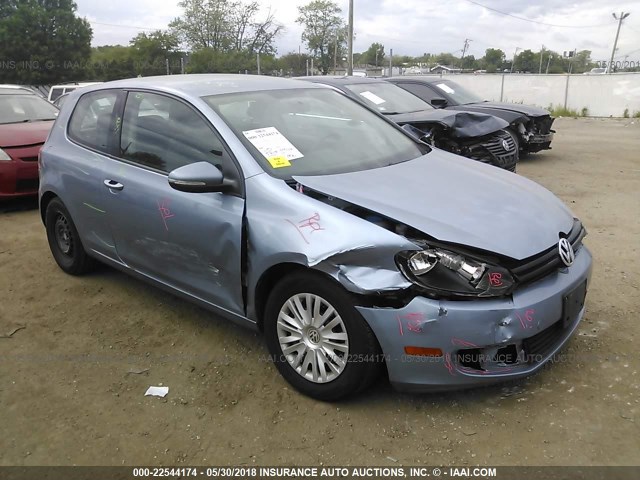 WVWAB7AJ0CW209769 - 2012 VOLKSWAGEN GOLF BLUE photo 1