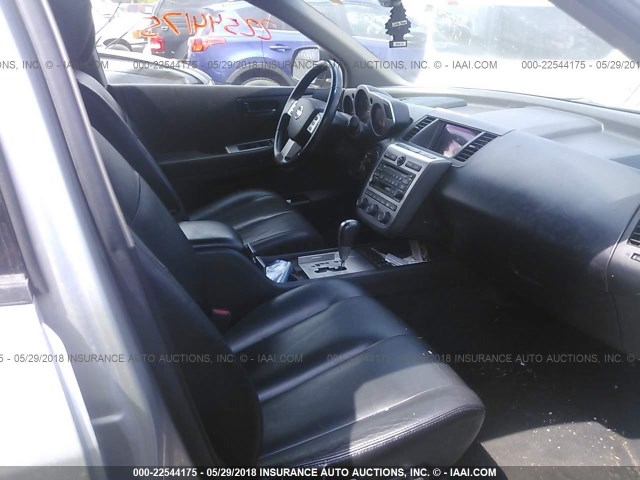 JN8AZ08W03W202197 - 2003 NISSAN MURANO SL/SE SILVER photo 5