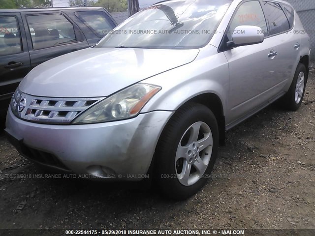 JN8AZ08W03W202197 - 2003 NISSAN MURANO SL/SE SILVER photo 6