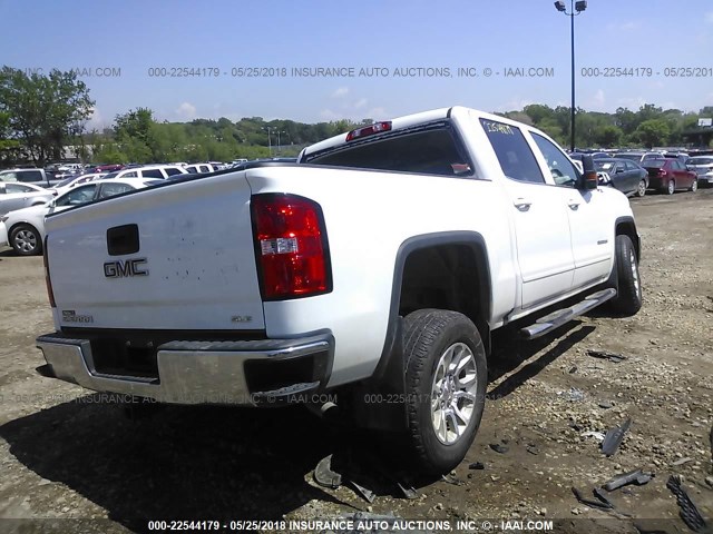 3GTU2MEC4HG296556 - 2017 GMC SIERRA K1500 SLE WHITE photo 4