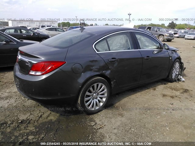 W04GS5EC4B1013964 - 2011 BUICK REGAL CXL GRAY photo 4