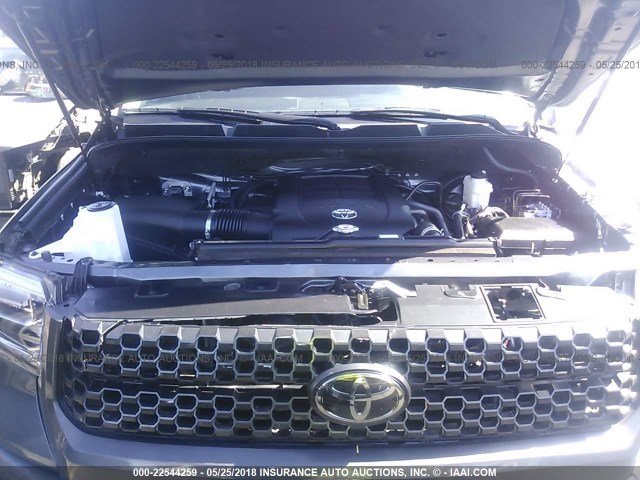 5TFAY5F1XJX689807 - 2018 TOYOTA TUNDRA CREWMAX 1794/PLATINUM 灰色 照片 10