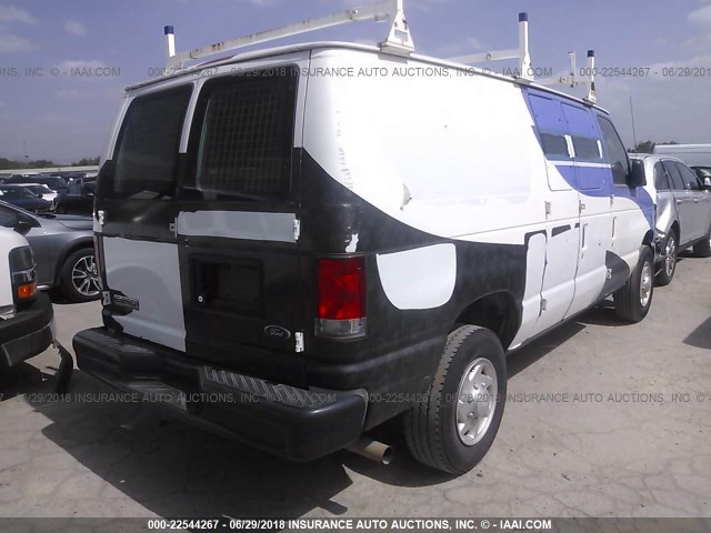 1FTNE2EL2DDB37185 - 2013 FORD ECONOLINE E250 VAN WHITE photo 4