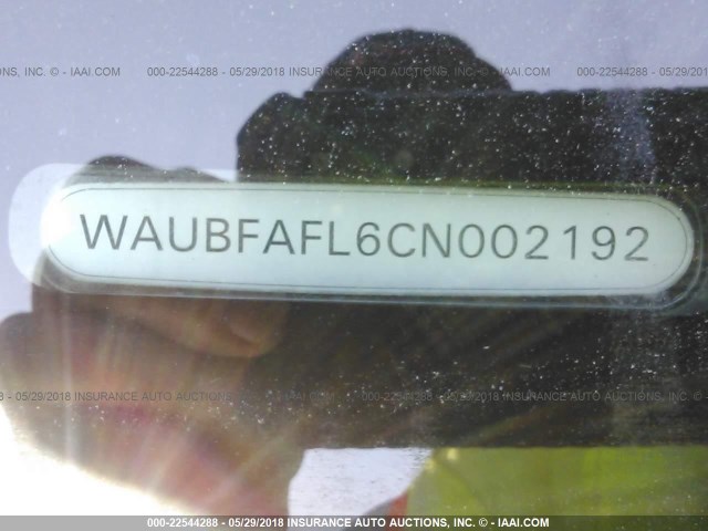 WAUBFAFL6CN002192 - 2012 AUDI A4 PREMIUM SILVER photo 9