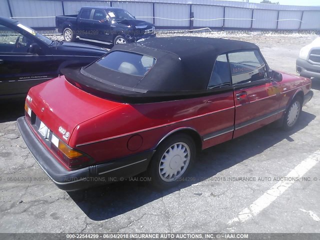 YS3AK75E7N7008843 - 1992 SAAB 900 S RED photo 4