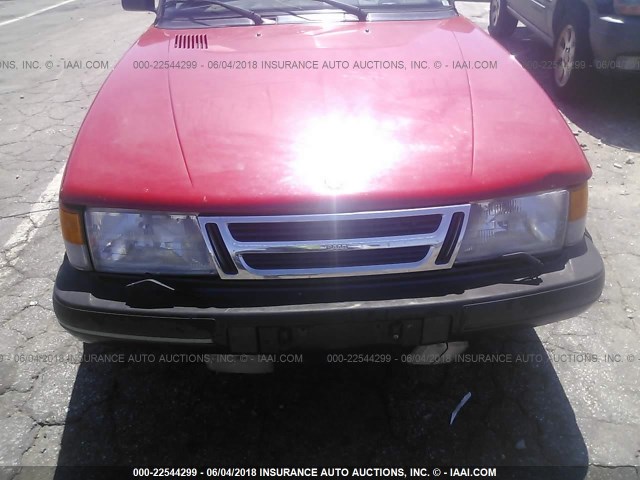 YS3AK75E7N7008843 - 1992 SAAB 900 S RED photo 6