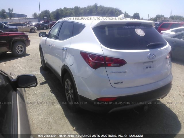 5XYZTDLB9DG023117 - 2013 HYUNDAI SANTA FE SPORT  WHITE photo 3