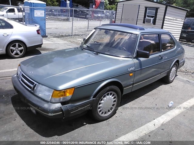 YS3AT36L4H7032685 - 1987 SAAB 900 GREEN photo 2