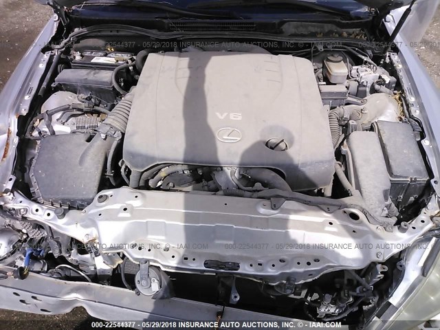 JTHCK262565007614 - 2006 LEXUS IS 250 SILVER photo 10