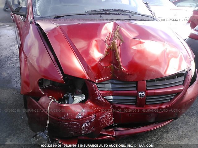 1D4GP45RX7B100259 - 2007 DODGE CARAVAN SXT RED photo 6