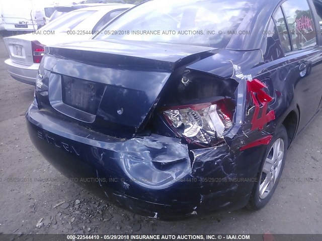 1G8AZ55F47Z189272 - 2007 SATURN ION LEVEL 2 BLUE photo 6