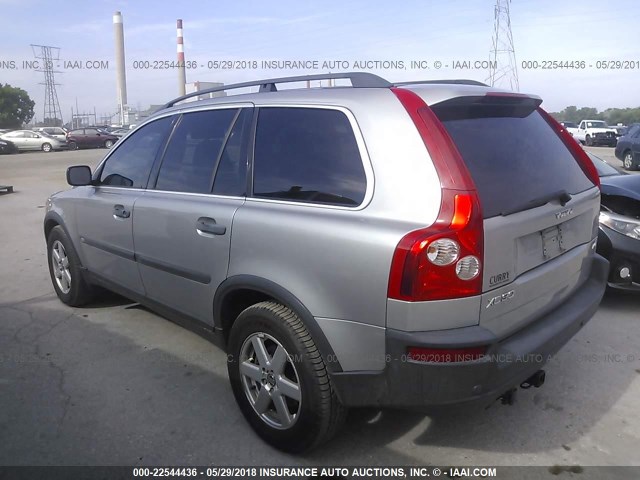 YV1CZ592151207724 - 2005 VOLVO XC90 SILVER photo 3