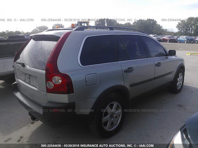 YV1CZ592151207724 - 2005 VOLVO XC90 SILVER photo 4