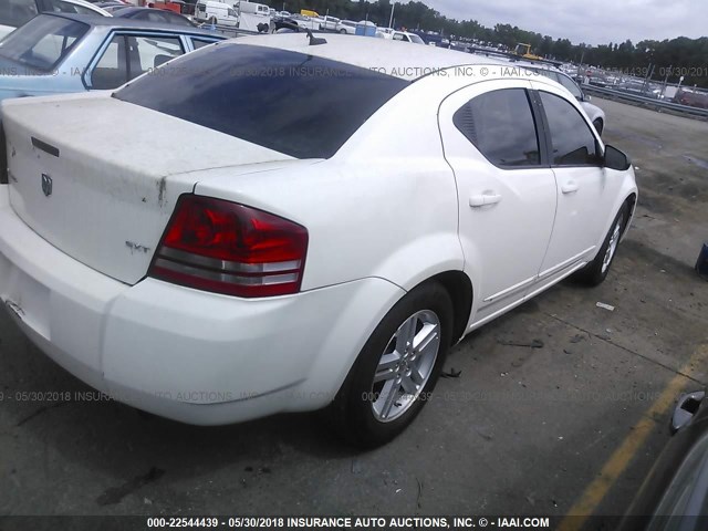 1B3LC56R48N593109 - 2008 DODGE AVENGER SXT WHITE photo 4