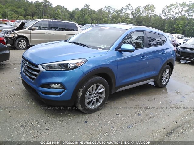 KM8J33A48JU600267 - 2018 HYUNDAI TUCSON LIMITED/SPORT AND ECO/SE BLUE photo 2