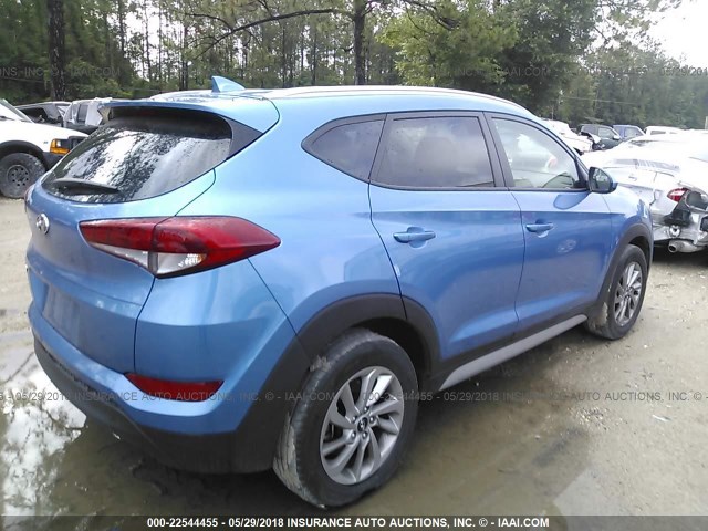KM8J33A48JU600267 - 2018 HYUNDAI TUCSON LIMITED/SPORT AND ECO/SE BLUE photo 4