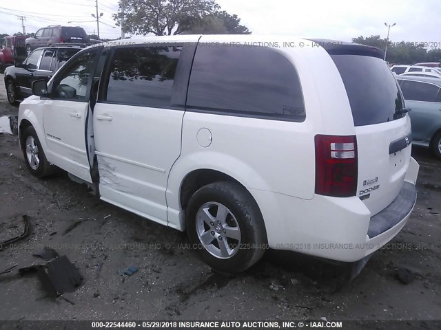 1D8HN44E49B501607 - 2009 DODGE GRAND CARAVAN SE WHITE photo 3