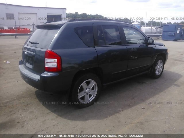 1J8FF47W38D686882 - 2008 JEEP COMPASS SPORT BLUE photo 4