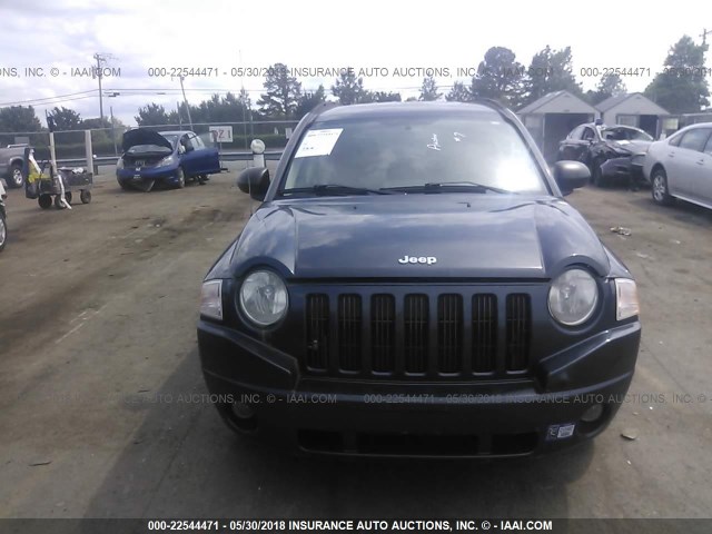 1J8FF47W38D686882 - 2008 JEEP COMPASS SPORT BLUE photo 6