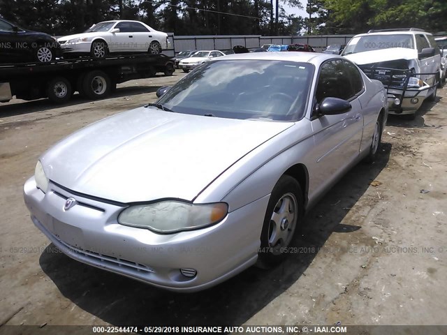 2G1WW12E449429833 - 2004 CHEVROLET MONTE CARLO LS ვერცხლისფერი ფოტო 2