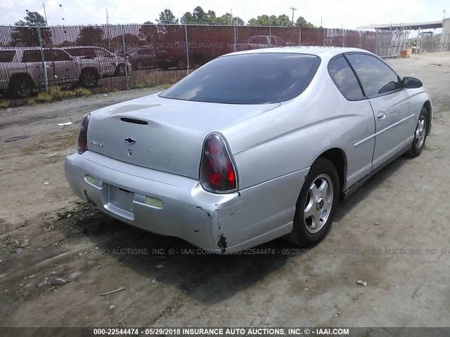 2G1WW12E449429833 - 2004 CHEVROLET MONTE CARLO LS ვერცხლისფერი ფოტო 4