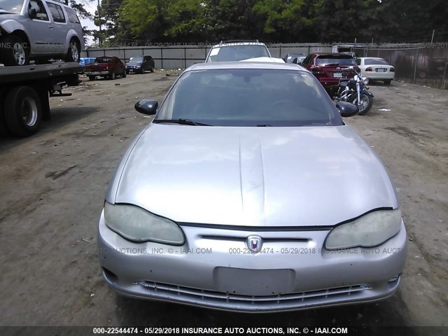 2G1WW12E449429833 - 2004 CHEVROLET MONTE CARLO LS SILVER photo 6