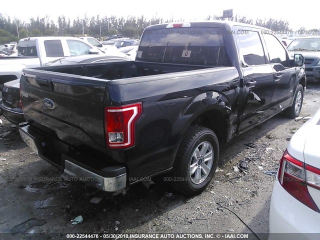 1FTEW1CG0HFA11625 - 2017 FORD F150 SUPERCREW BLACK photo 4