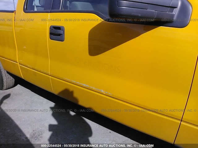 1FTFX1CF2BKE11080 - 2011 FORD F150 SUPER CAB YELLOW photo 6