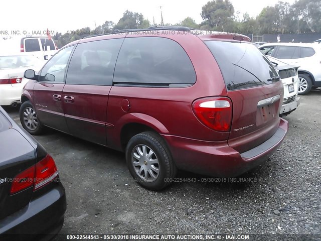 2C4GP74L41R295943 - 2001 CHRYSLER TOWN & COUNTRY EX RED photo 3