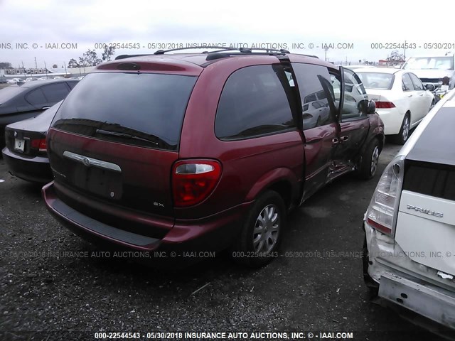 2C4GP74L41R295943 - 2001 CHRYSLER TOWN & COUNTRY EX RED photo 4